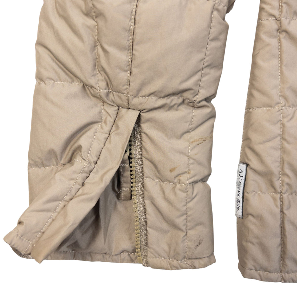 Vintage 2000s Armani Jeans Reversible Quilted Jacket Womens Size S | Small, Beige