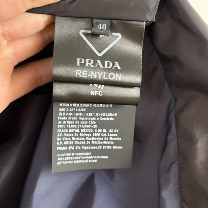 Prada Re-Nylon Hooded Jacket Navy (M/L) | Medium, Navy