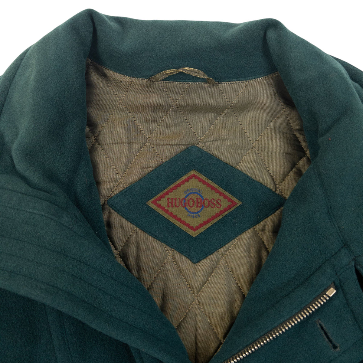 Vintage 90s Hugo Boss Cashmere Zip Up Jacket Size XL | XL, Green