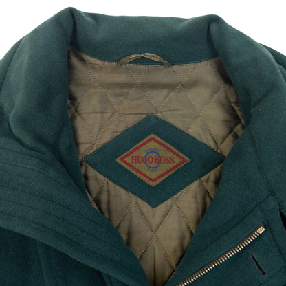 Vintage 90s Hugo Boss Cashmere Zip Up Jacket Size XL | XL, Green