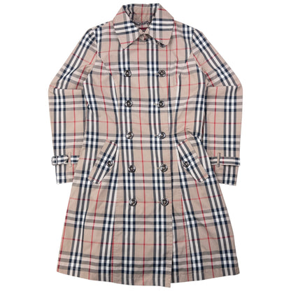 Vintage Burberry Nova Check Trench Jacket Womens Size S