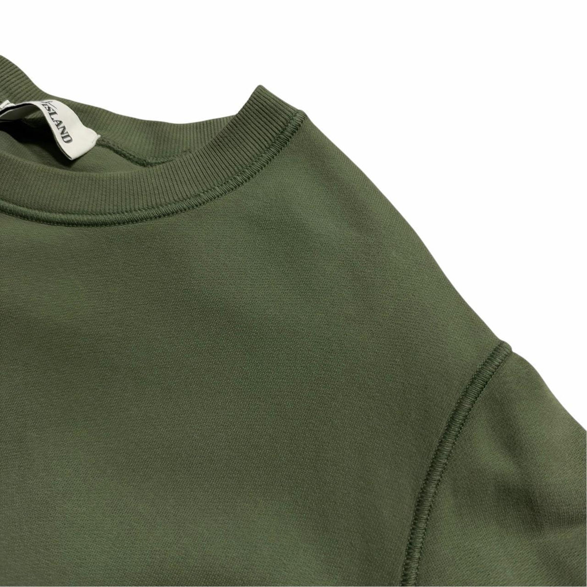 Stone Island Green Pullover Crewneck | Large, Green