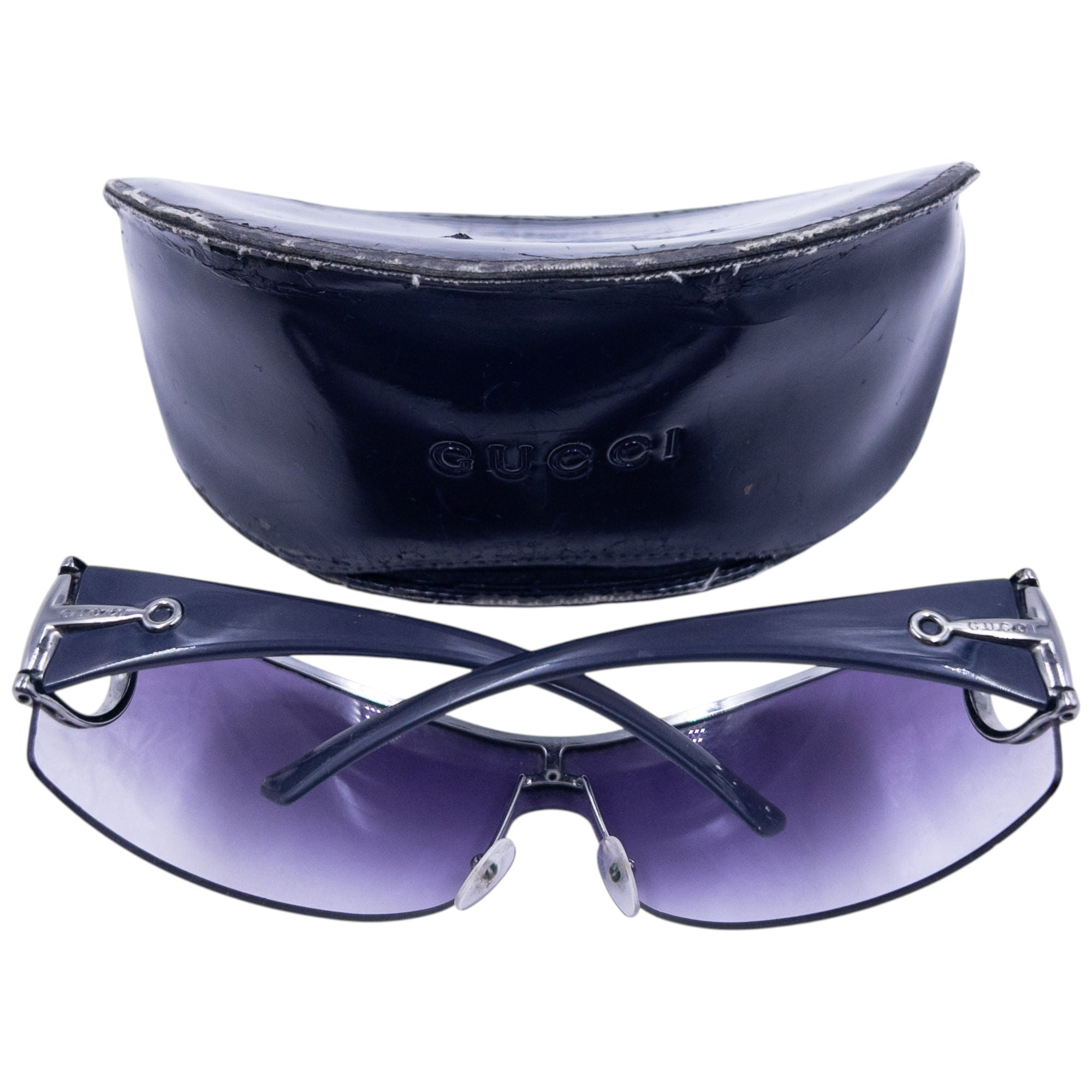 Vintage 2000s Gucci Horse Bit Sunglasses | O/S, Grey | Known Source