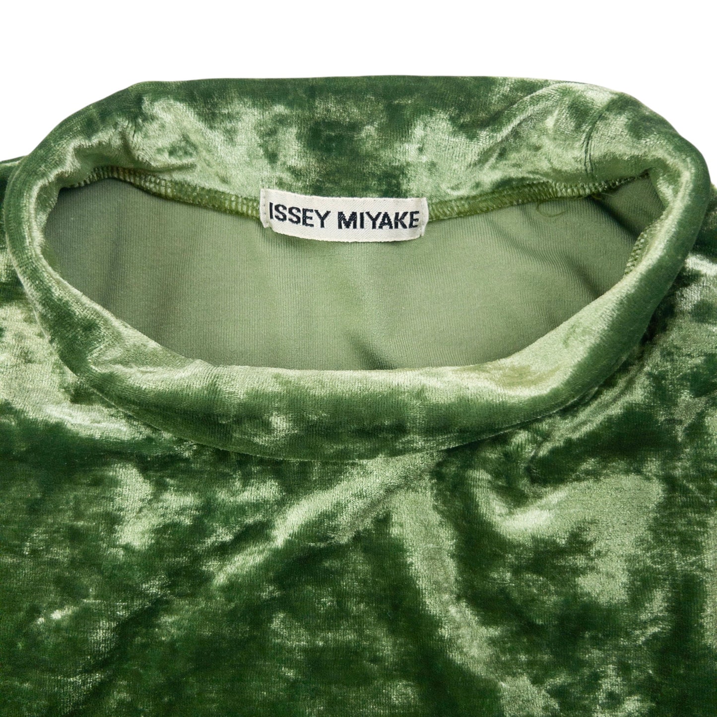 Vintage 2000s Issey Miyake Velour Turtleneck Jumper Womens Size L | Large, Green