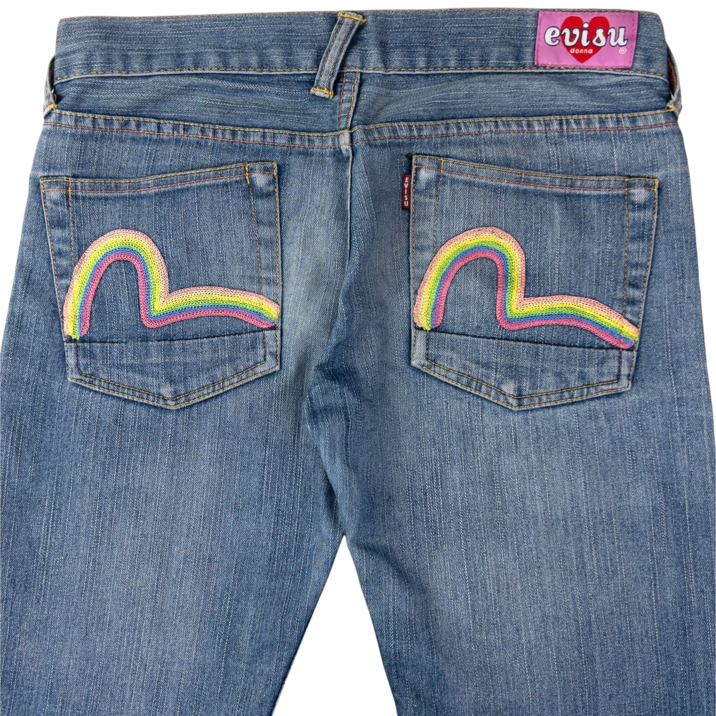 Vintage Evisu Donna Double Gull Embroidered Japanese Denim Jeans Size W31