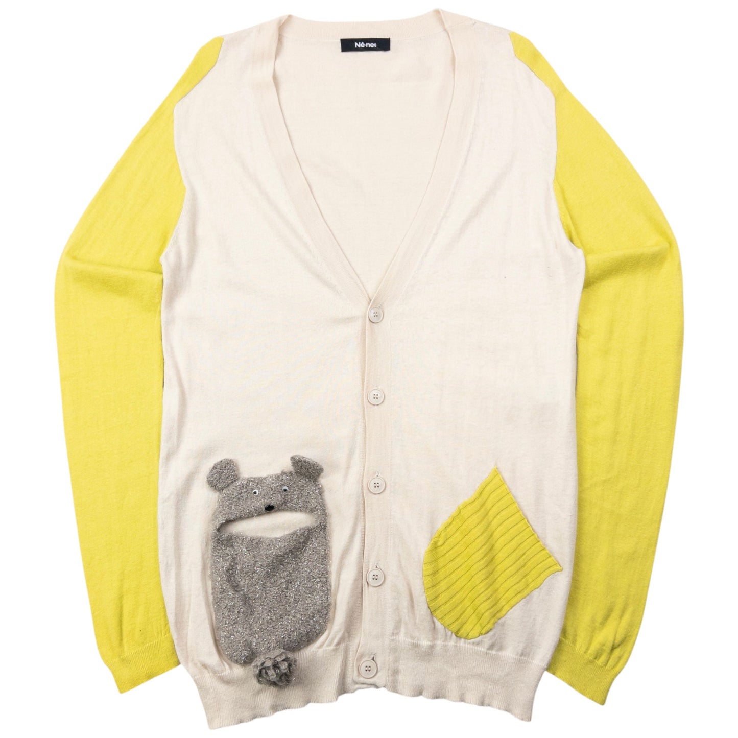 Vintage Ne-Net By Issey Miyake Mouse Pocket Cardigan Size M