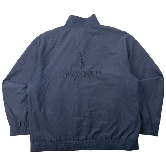 Vintage 2000s YSL Yves Saint Laurent Embroidered Jacket Size M | Medium, Navy