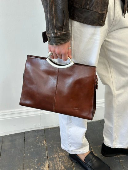 Italian Vintage 1990s Leather Crossbody Bag
