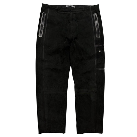Massimo Osti Production Suede Trousers | XL, Black