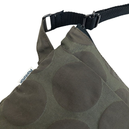 Vintage 2000s Plantation By Issey Miyake Polka Dot Crossbody Bag | O/S, Grey