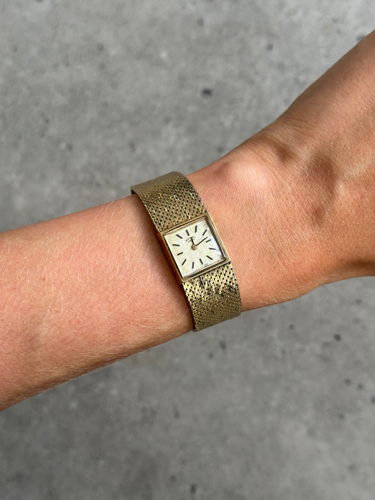 Rotary 1970s Swiss Gold Plated Mechanical Bracelet Watch Watch