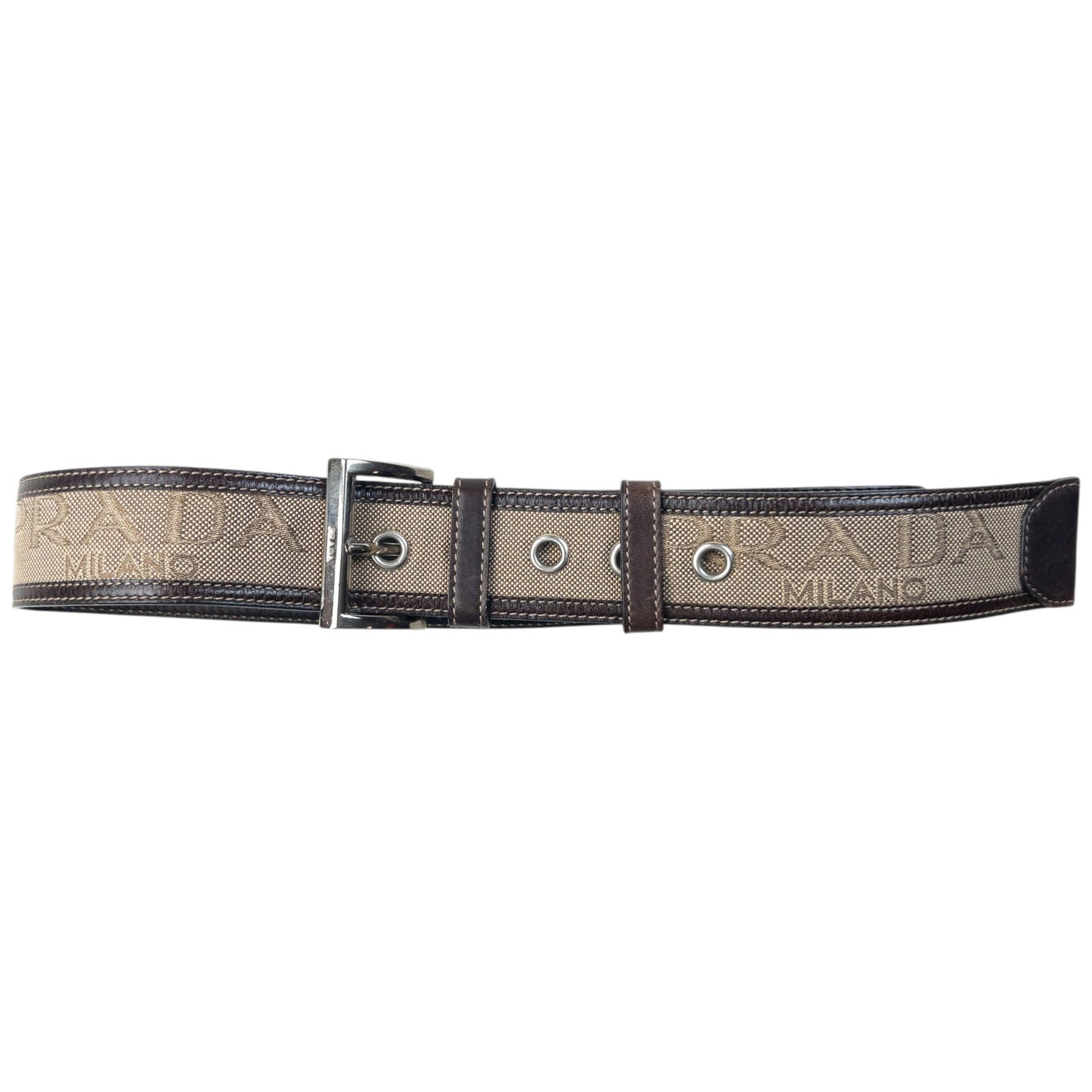 Vintage 90s Prada Leather Belt Size W26 | O/S, Brown