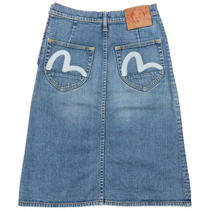 Vintage Evisu Double Gull Japanese Denim Skirt Womens Size S