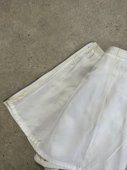 Italian Vintage 1990s Leather Mini Skirt - W26