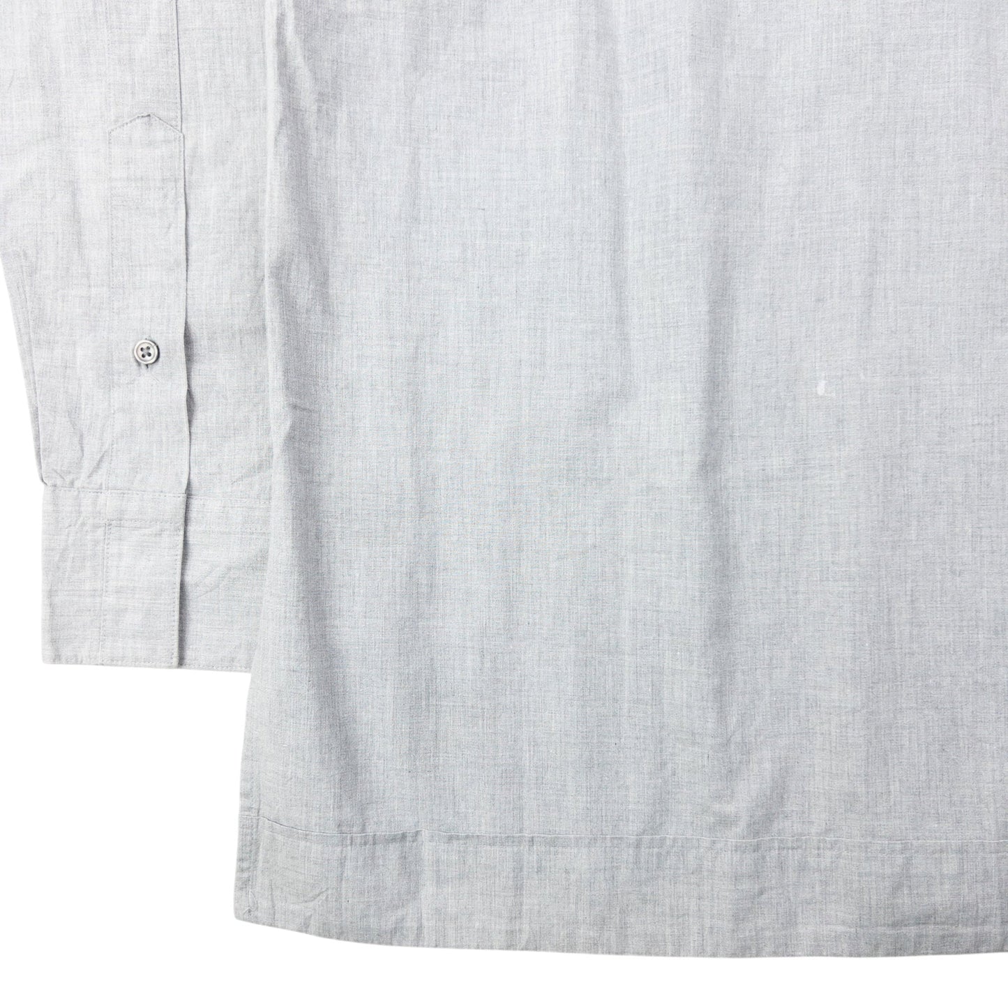 Vintage 90s Yohji Yamamoto D'Urban A.A.R Half Button Up Shirt Size M | Medium, Grey