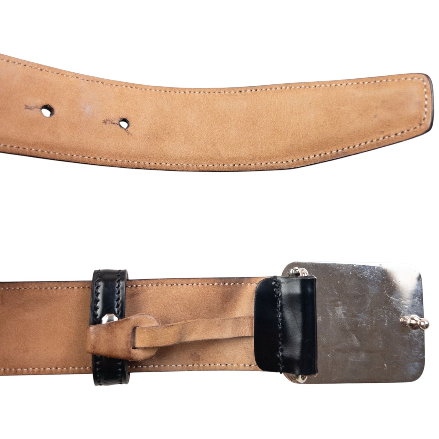 Vintage 2000s Dolce & Gabbana Leather Belt Size XL | O/S, Black