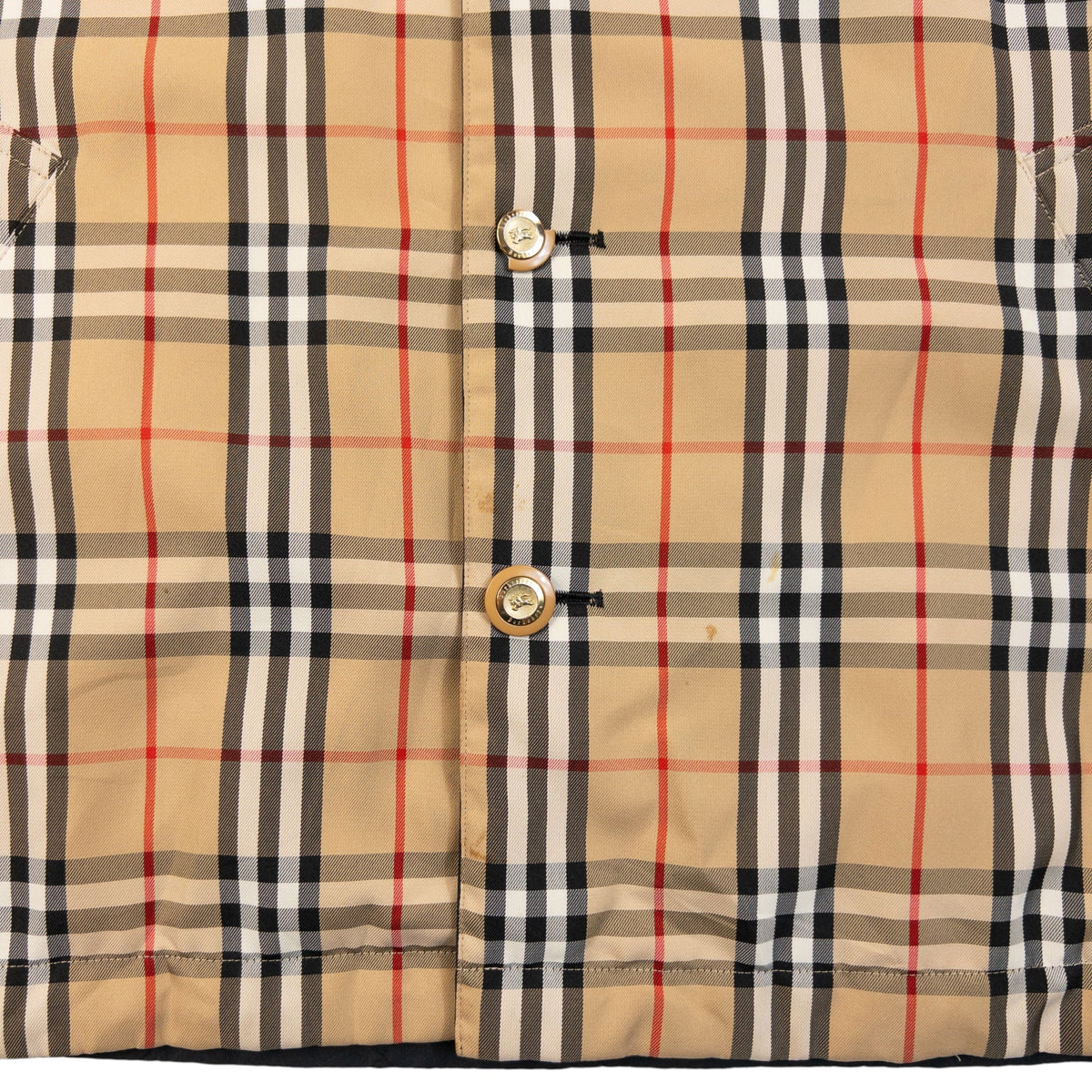 Vintage 90s Burberry Nova Check Quilted Reversible Jacket Size M | Medium, Beige