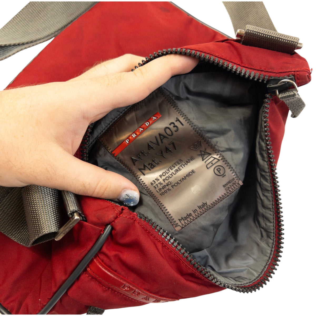 Vintage 2000s Prada Sport Crossbody Bag | O/S, Red