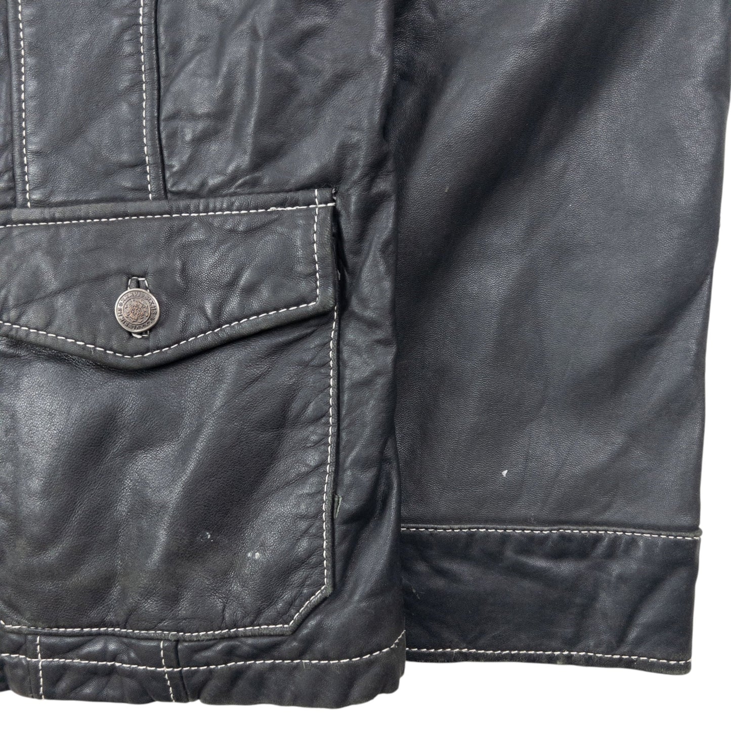 Vintage 2000s Jean Paul Gaultier Faux Leather Jacket Size M