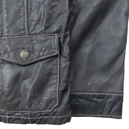 Vintage 2000s Jean Paul Gaultier Faux Leather Jacket Size M