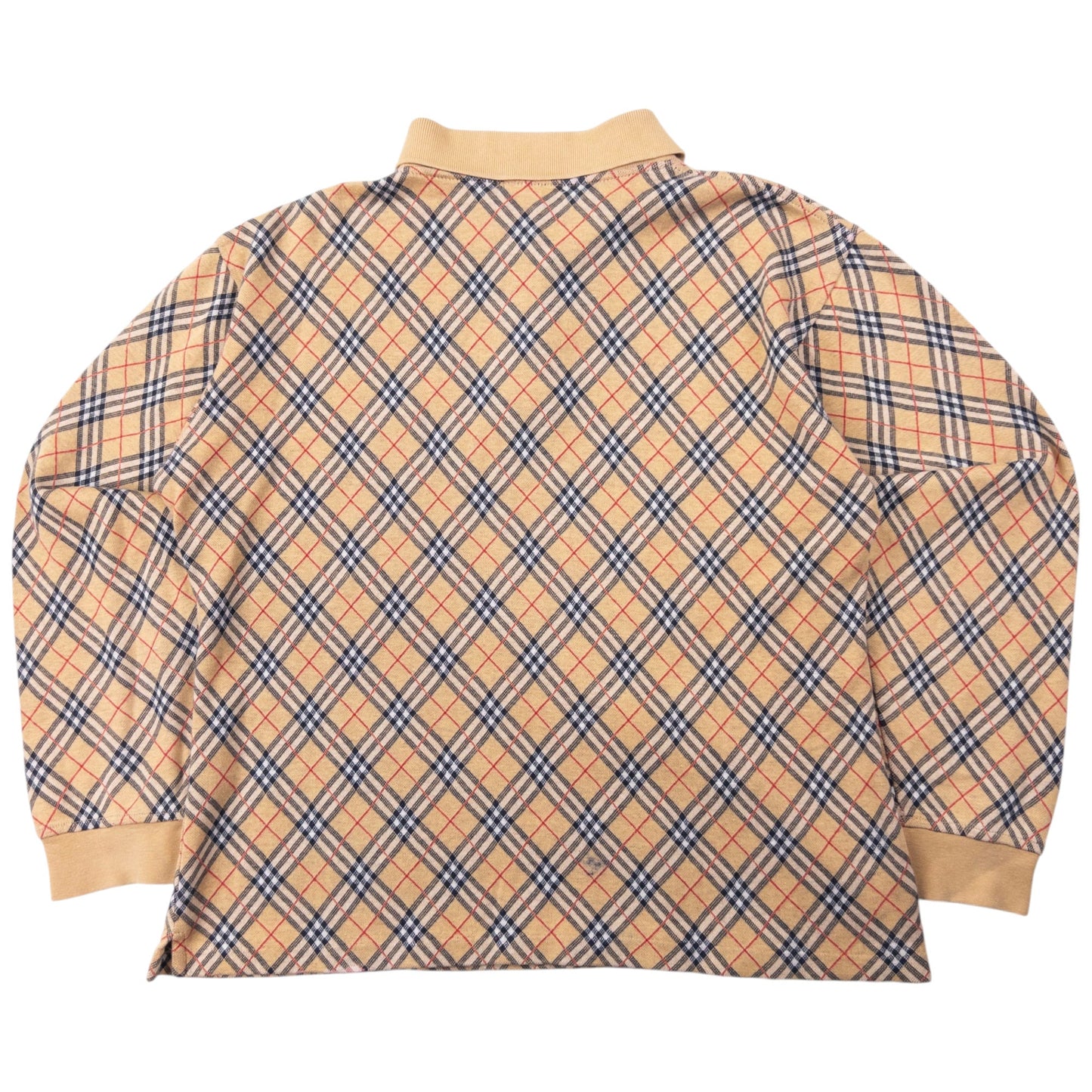 Vintage Burberry Nova Check Polo Jumper Womens Size M