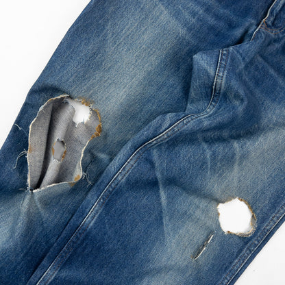 Vintage 90s Comme Des Garçons HOMME Distressed Denim Jeans Size W29 | W29, Blue