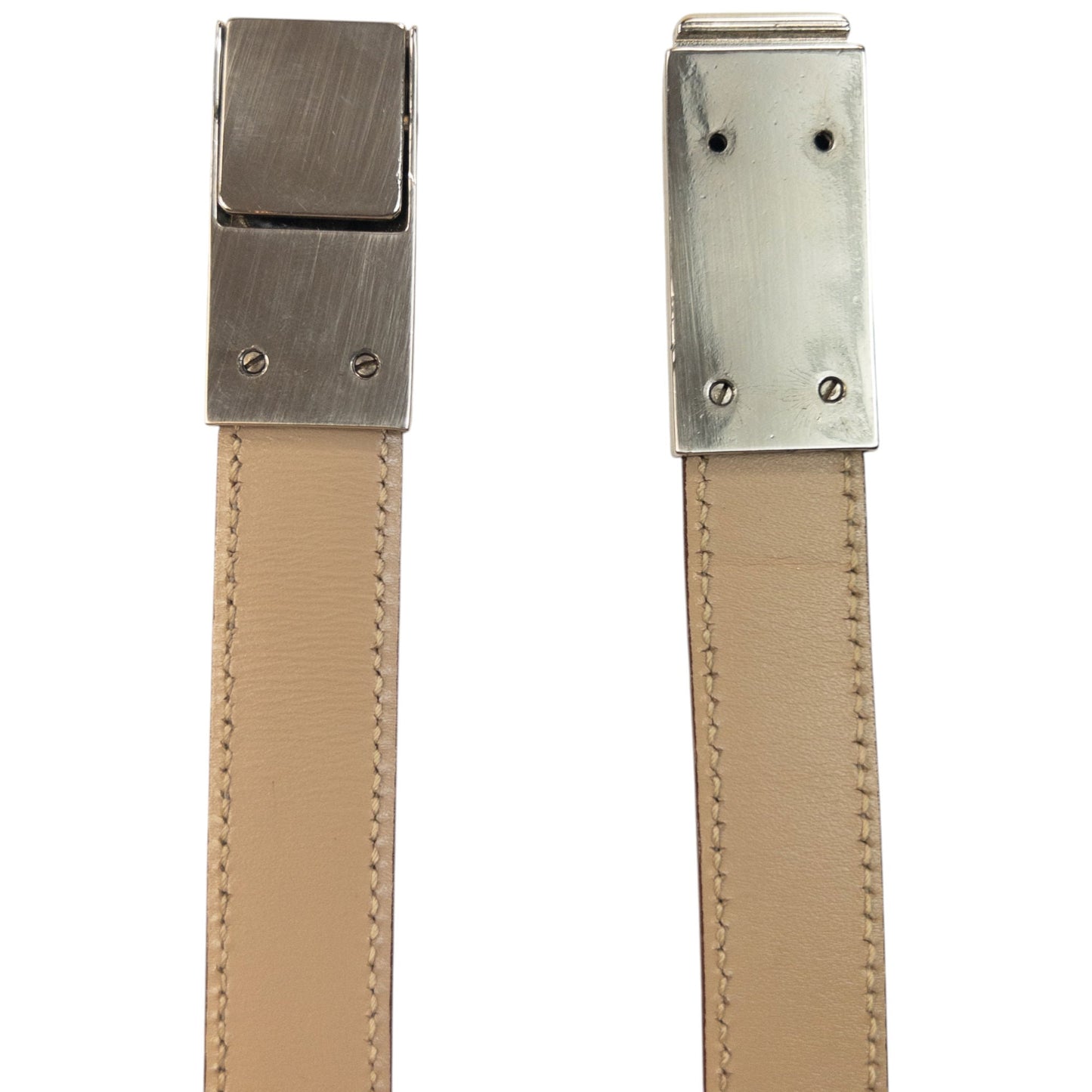 Vintage 2000s Prada Snakeskin Leather Belt Womens Size W25 | O/S, Beige