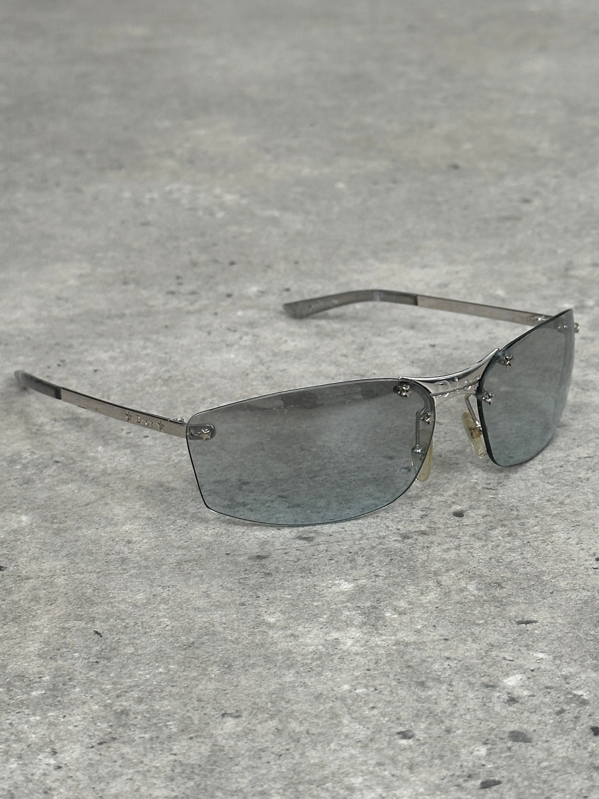 Christian Dior 1990s Mini Pop Rimless Logo Sunglasses