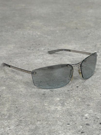 Christian Dior 1990s Mini Pop Rimless Logo Sunglasses