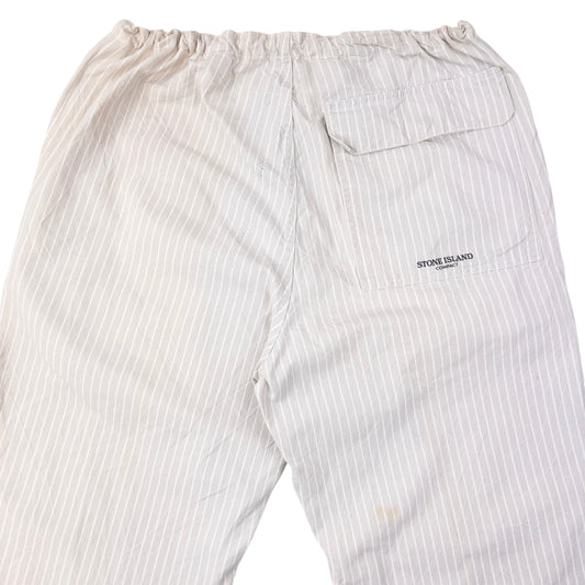 Vintage 2003 Stone Island Compact Striped Trousers Size W30