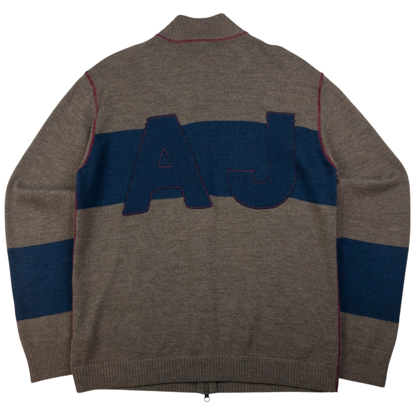 Vintage Armani Jeans Zip Up Jumper Size M