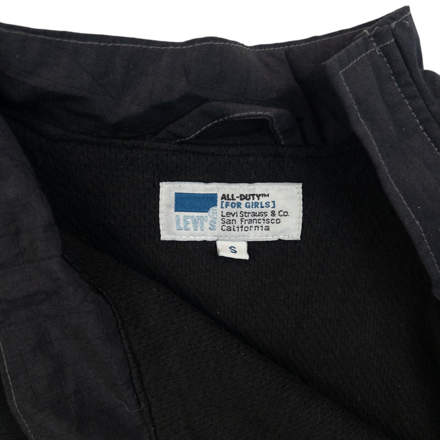 Vintage 1999 Levi's All Duty Nylon Smock Q Zip Jacket Size S | Small, Black