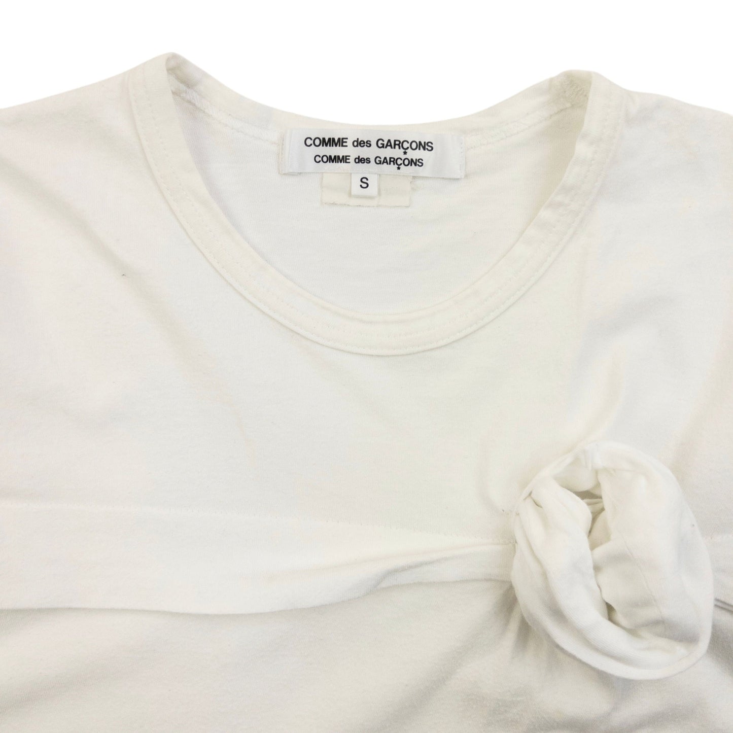 Vintage 2000s Comme Des Garçons Twist Knot T Shirt Womens Size S | Small, White