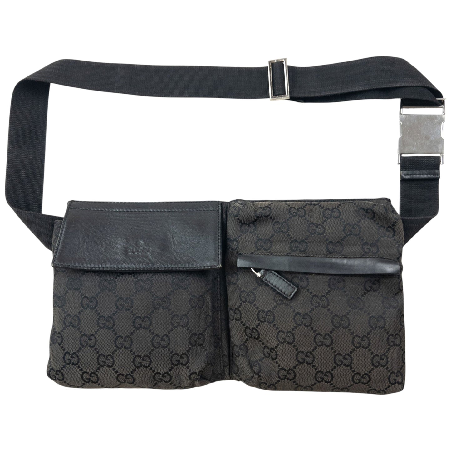 Vintage 2000s Gucci Monogram Crossbody Bag | O/S, Black