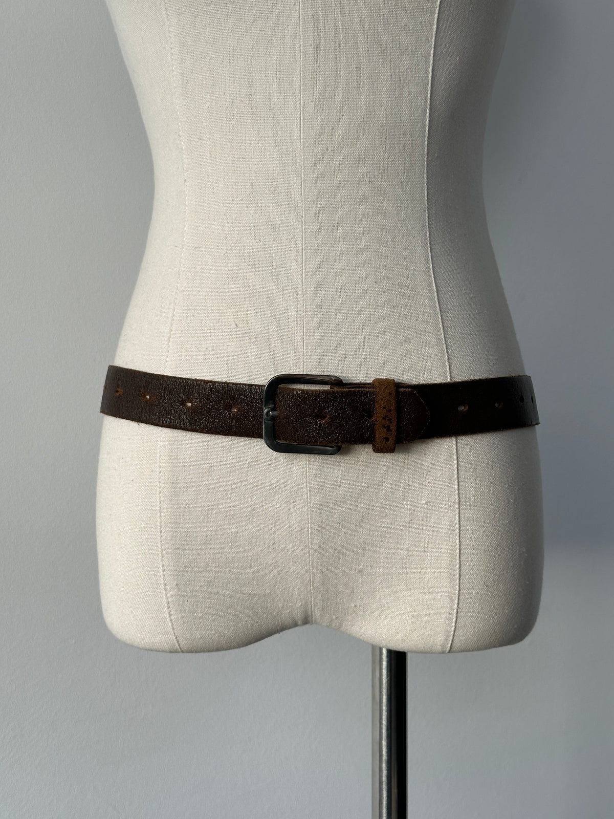 Vintage 1990s Leather Belt - One size