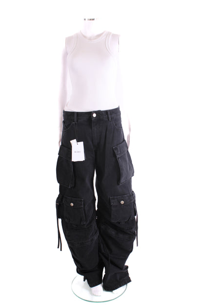 The Attico Cargo Pocket Fern Jeans Black 26W | W26, Black
