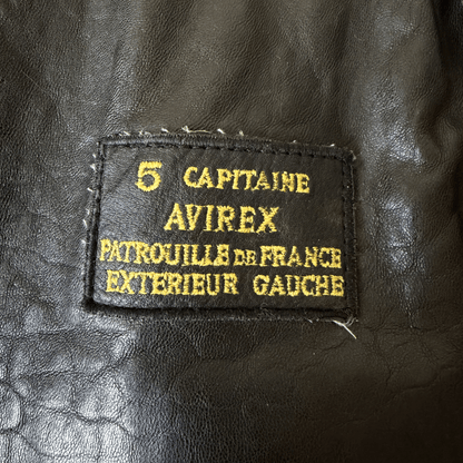 Avirex 1988 'Patrouille de France' A2 Leather Flight Jacket - S / M | S / M, Red