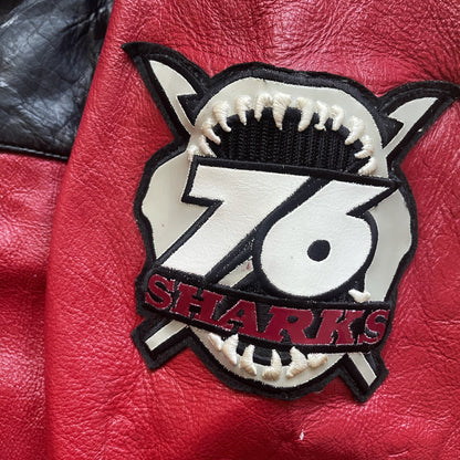 Avirex 'West Indies Sharks' Leather Varsity Jacket - XL | XL, Red