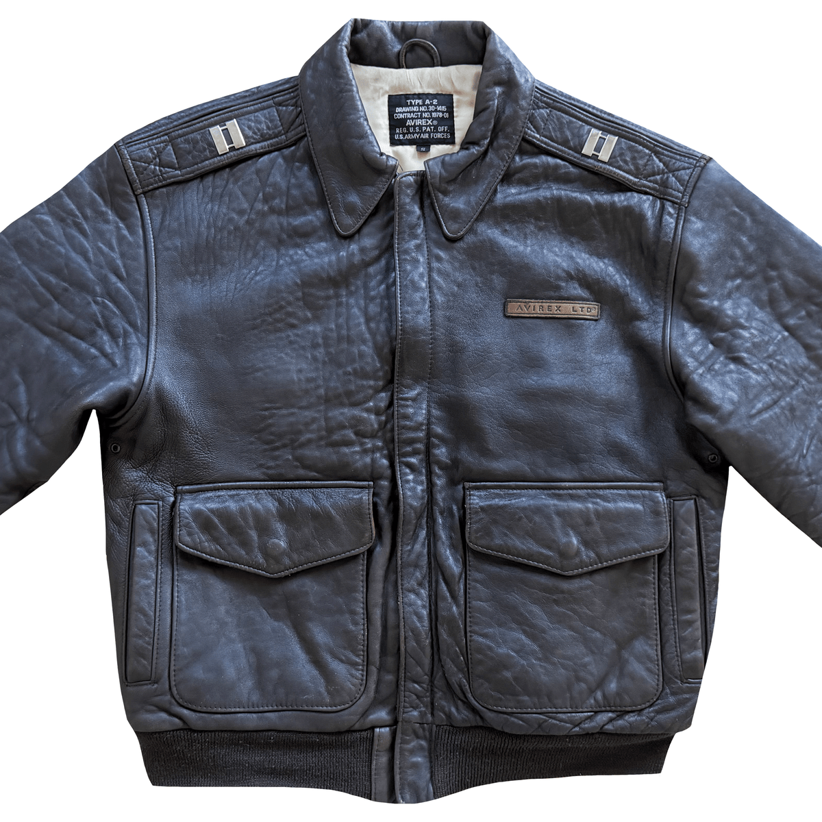 Avirex 'Pride of The Yanks' 90's A2 Leather Flight Jacket - S | S / M, Red