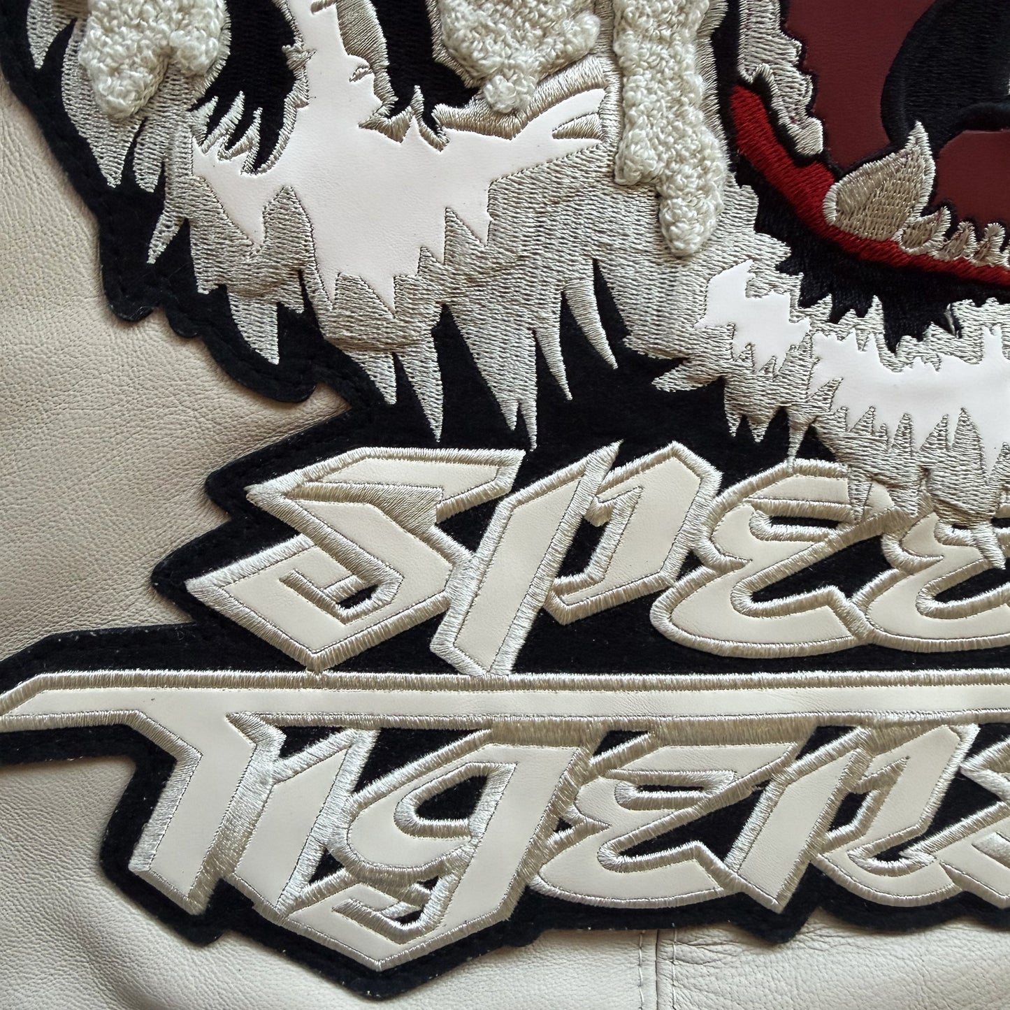 Avirex 'Speed Tigers' Leather Varsity Jacket - XL