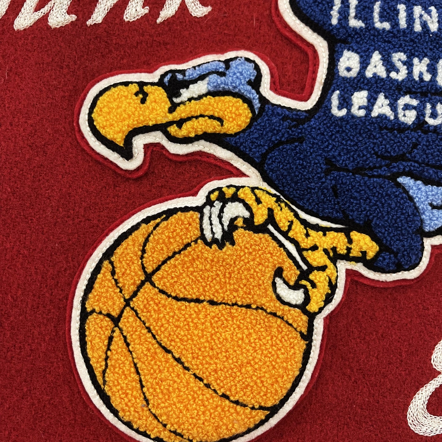 Whitesville Dunk Eagles Varsity Jacket - L | Large, White