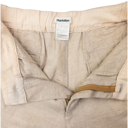 Vintage Plantation By Issey Miyake Lightweight Linen Trousers Size W30