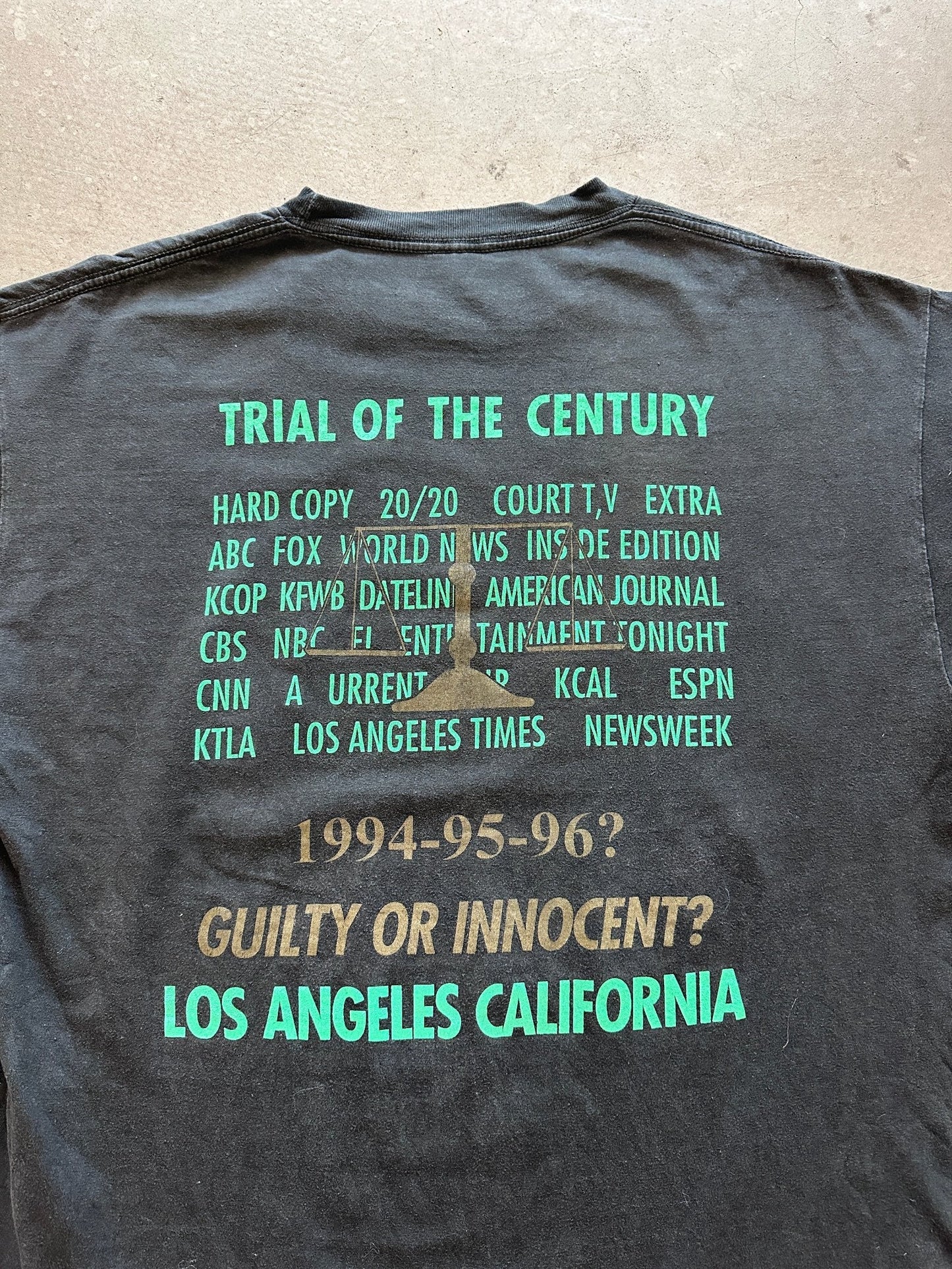 1995 OJ Simpson Trial of the Century T-Shirt - XL