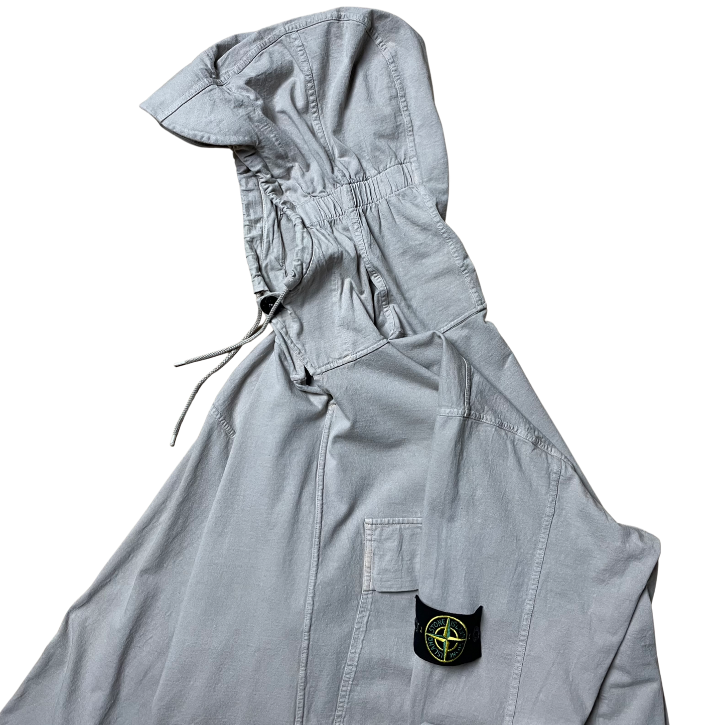 S/S 2008 Cloud Grey Triple Cotton Sniper Hood Single Pocket Pullover Hoodie