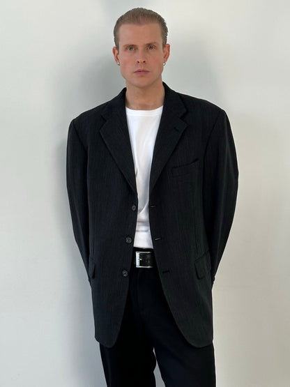 Givenchy Monsieur 1990s Wool Single Breasted Blazer - 44R
