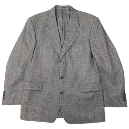 Vintage YSL Yves Saint Laurent Checkered Jacket & Trousers Suit Set Size XL