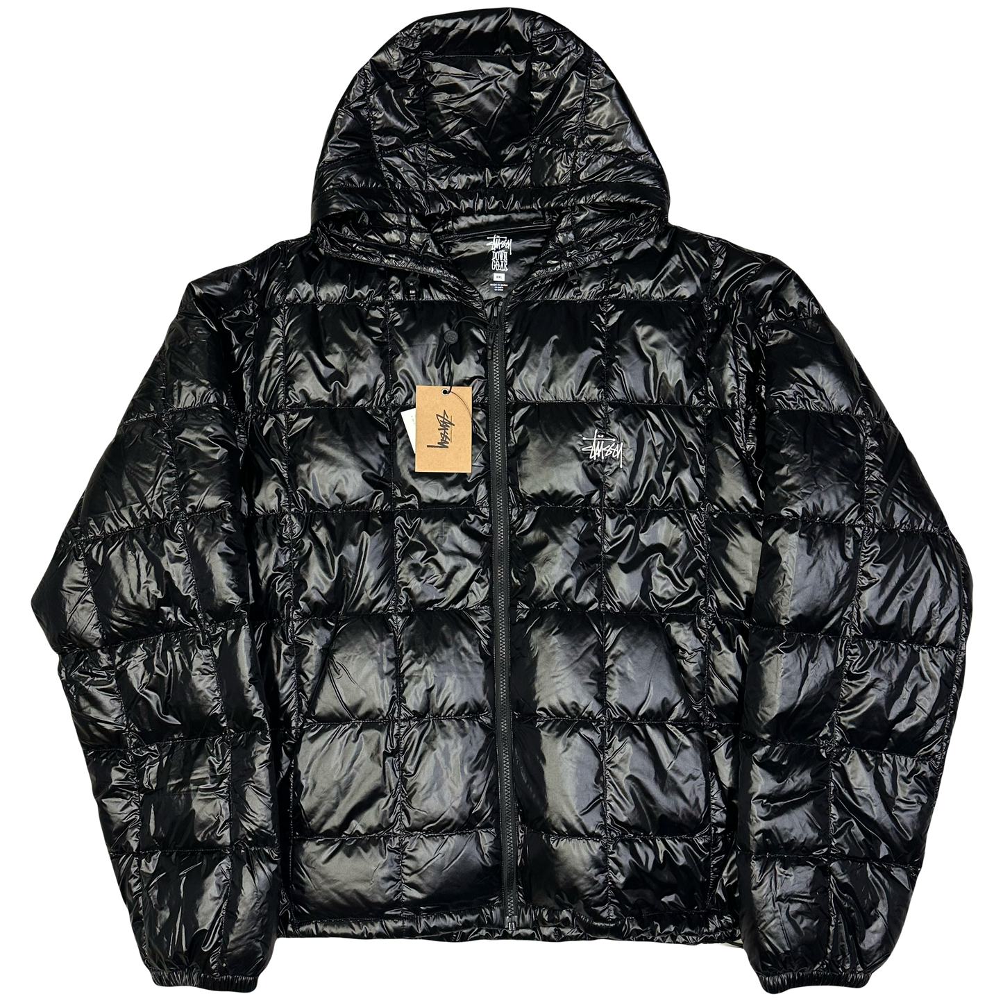 Stüssy Midweight Hooded Down Puffer Jacket In Black ( XXL )