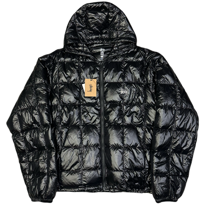 Stüssy Midweight Hooded Down Puffer Jacket In Black ( XXL )