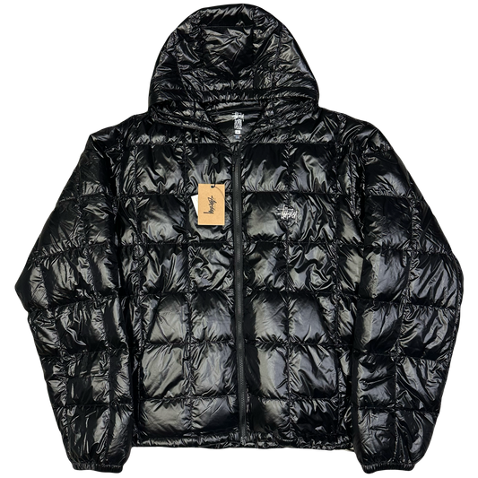 Stüssy Midweight Hooded Down Puffer Jacket In Black ( XXL )