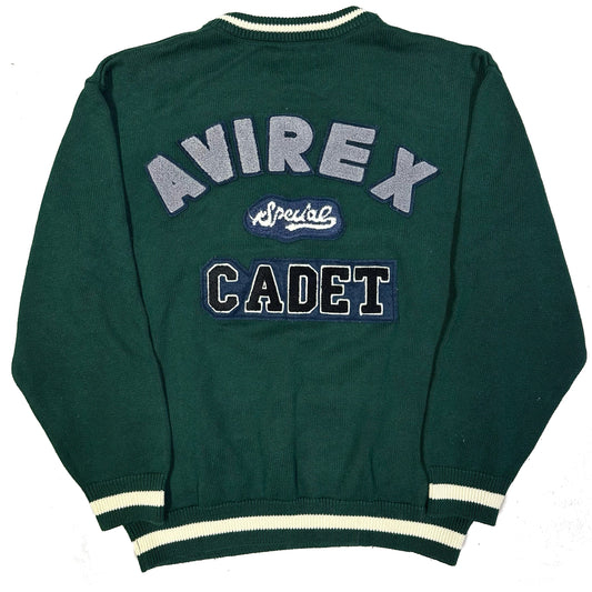 Avirex Cadet Knitted Sweatshirt In Green ( L )